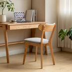 Sedie da Pranzo Moderne con Seduta Imbottita, Sedie da Cucina in Legno Massello, Sedie Accent Senza Braccioli per Sala da Pranzo o Soggiorno-Panipeachy