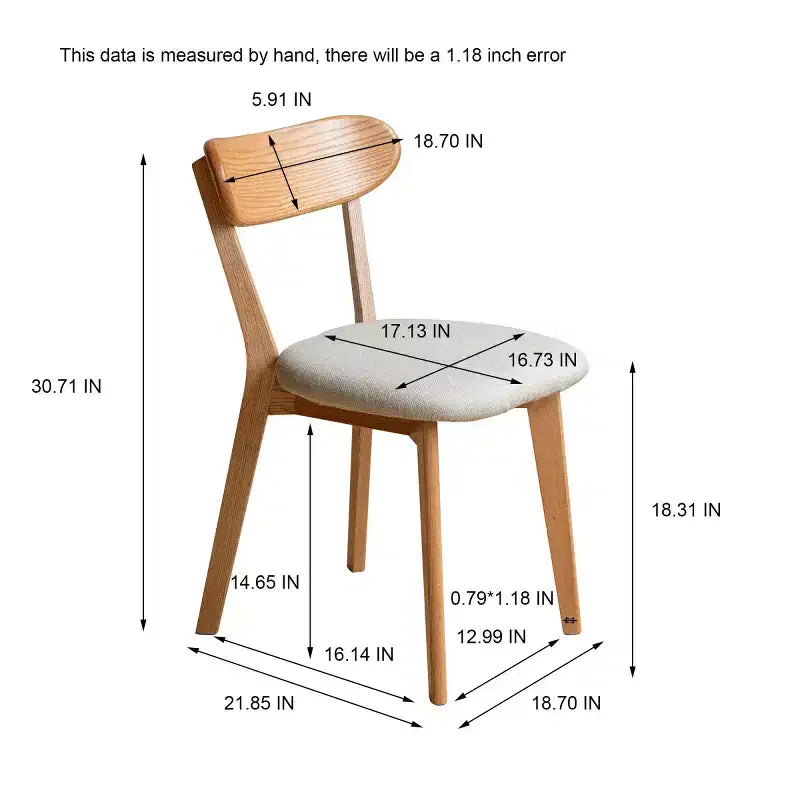 Sedie da Pranzo Moderne con Seduta Imbottita, Sedie da Cucina in Legno Massello, Sedie Accent Senza Braccioli per Sala da Pranzo o Soggiorno-Panipeachy