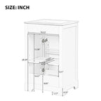 Mobile Bagno da 20" con Lavabo, Anta Ammortizzata, Ripiani Regolabili, Nero