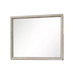 Specchio per Comò, Vetro Smussato, Legno Massello Rovere Marrone, 34x45