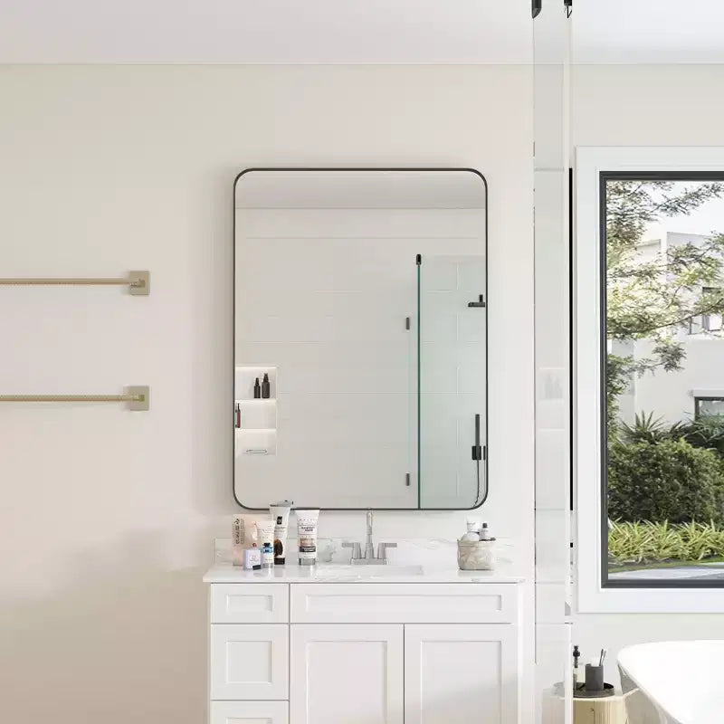 TUYOHW Specchio da parete per bagno 30x40 pollici, specchio da parete rettangolare moderno per bagno, camera da letto