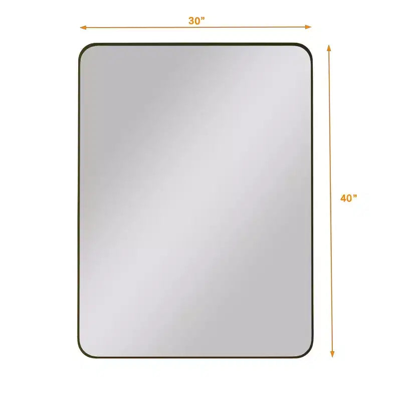 TUYOHW Specchio da parete per bagno 30x40 pollici, specchio da parete rettangolare moderno per bagno, camera da letto