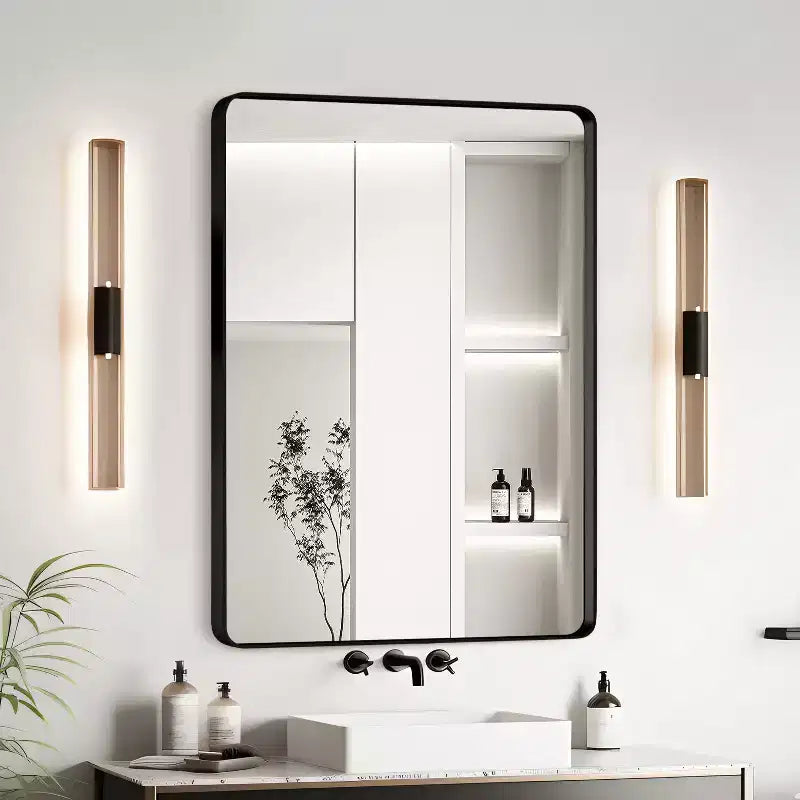 TUYOHW 20x30 Inch Wall Mount Bathroom Mirror,Modern Rectangular Wall Mount Vanity Mirror with Aluminium Frame for Bathroom,Bedroom