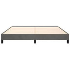 Struttura letto in velluto grigio scuro, compensato, legno ingegnerizzato King