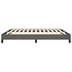 Struttura letto in velluto grigio scuro, compensato, legno ingegnerizzato King