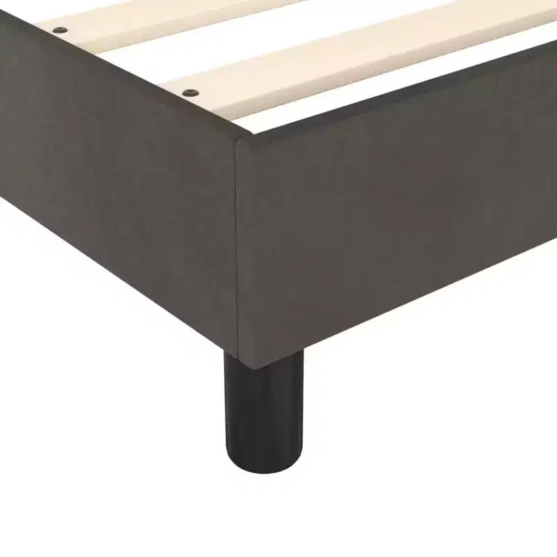 Struttura letto in velluto grigio scuro, compensato, legno ingegnerizzato King