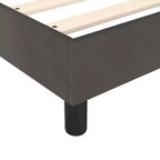 Struttura letto in velluto grigio scuro, compensato, legno ingegnerizzato King