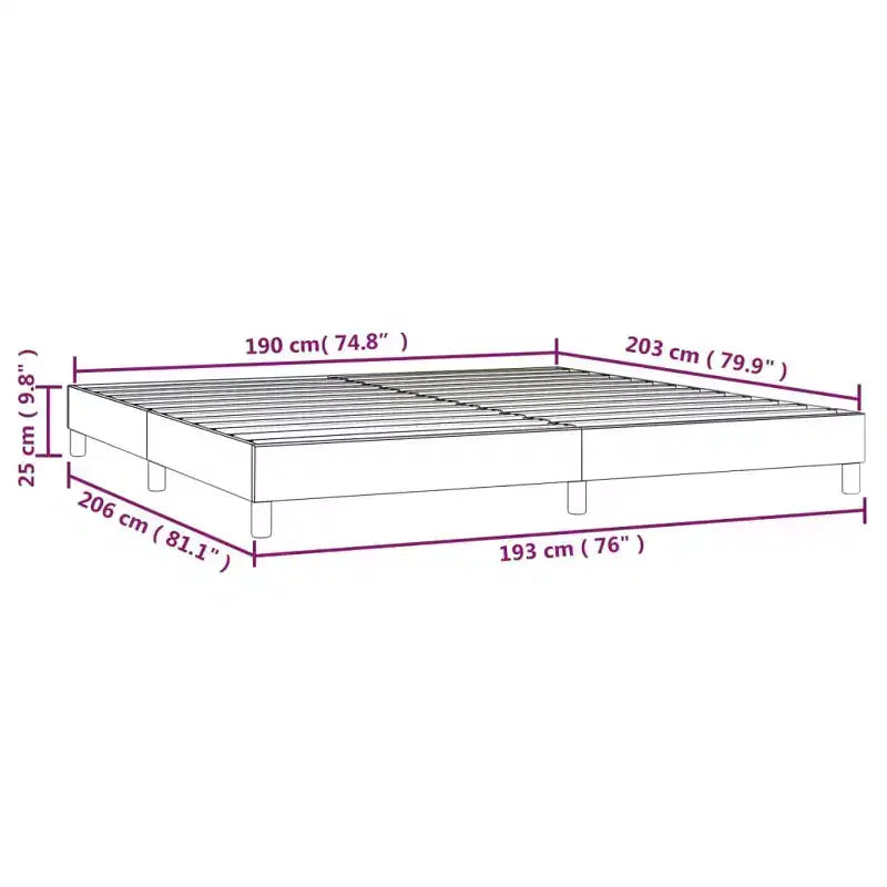 Struttura letto in velluto grigio scuro, compensato, legno ingegnerizzato King