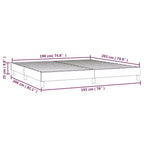 Struttura letto in velluto grigio scuro, compensato, legno ingegnerizzato King