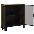 Mobile credenza schedario con ante per soggiorno in metallo e legno ingegnerizzato