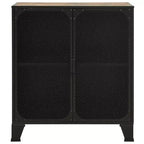 Mobile credenza schedario con ante per soggiorno in metallo e legno ingegnerizzato