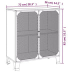 Mobile credenza schedario con ante per soggiorno in metallo e legno ingegnerizzato