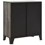 Mobile credenza schedario con ante per soggiorno in metallo e legno ingegnerizzato