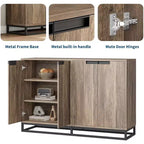 Madia Credenza, Consolle da Ingresso Larga 140cm con 4 Ante e Ripiani Regolabili, Mobile Bar in Legno per Soggiorno, Sala da Pranzo, Cucina