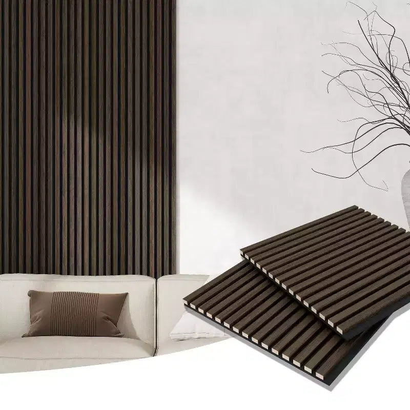 Pannello Fonoassorbente con Venatura del Legno Naturale (60x60x1,7cm, Confezione da 4)