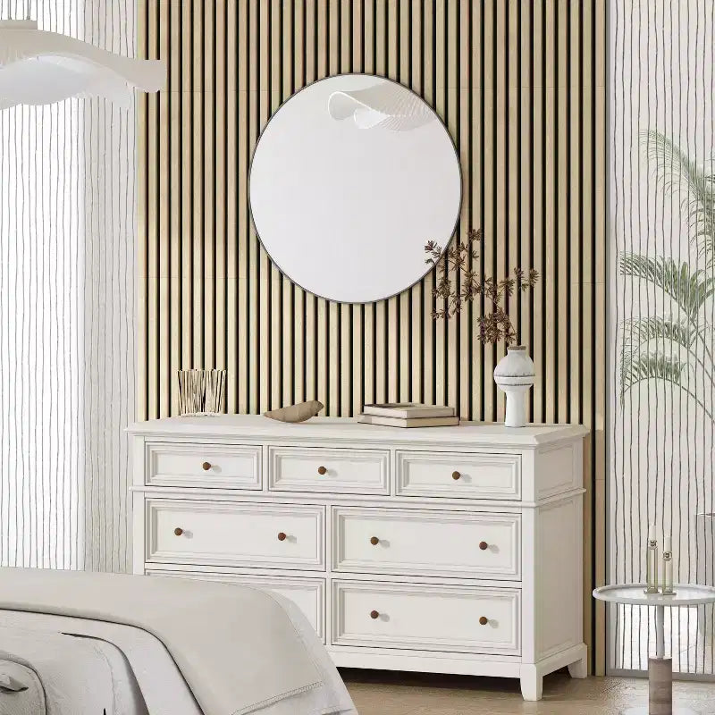 Pannello Fonoassorbente con Venatura del Legno Naturale (60x60x1,7cm, Confezione da 4)