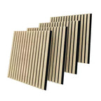 Natural Wood Grain Sound Absorbing Panel (60x60x1.7cm, 4-Pack)