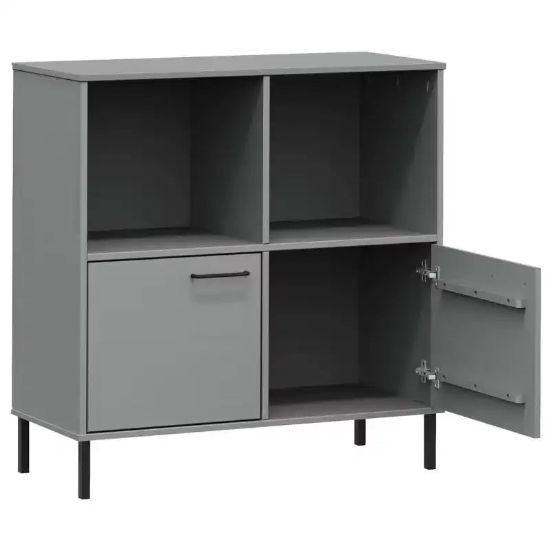 Libreria Armadio per libri con gambe in metallo Mobile contenitore OSLO Legno massello