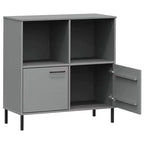 Libreria Armadio per libri con gambe in metallo Mobile contenitore OSLO Legno massello