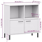 Libreria Armadio per libri con gambe in metallo Mobile contenitore OSLO Legno massello