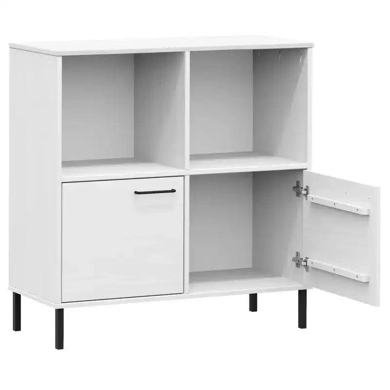 Libreria Armadio per libri con gambe in metallo Mobile contenitore OSLO Legno massello