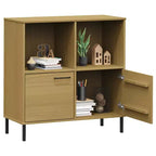 Libreria Armadio per libri con gambe in metallo Mobile contenitore OSLO Legno massello