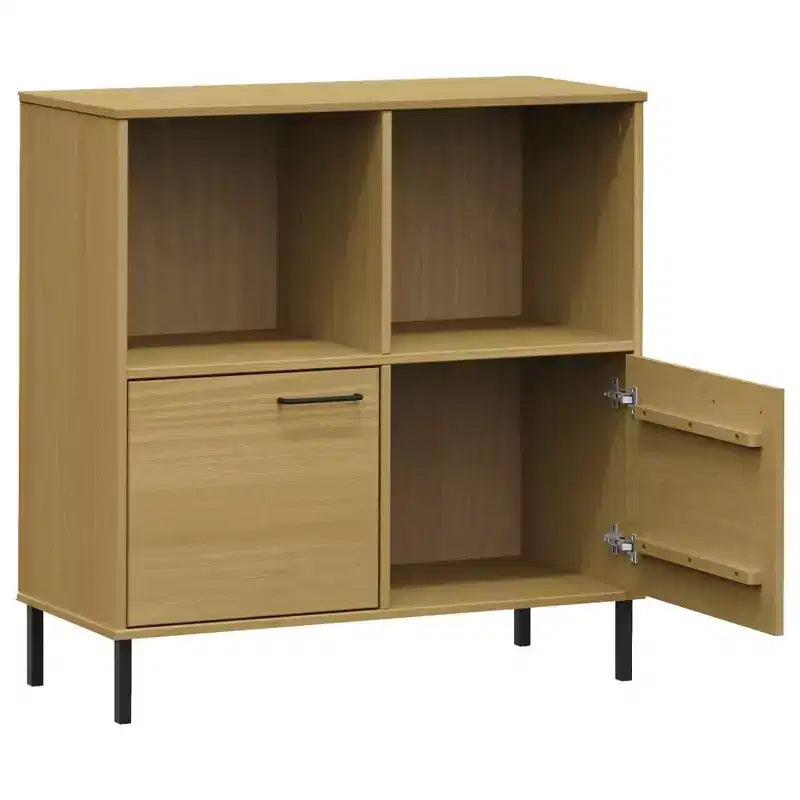Libreria Armadio per libri con gambe in metallo Mobile contenitore OSLO Legno massello