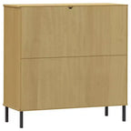 Libreria Armadio per libri con gambe in metallo Mobile contenitore OSLO Legno massello