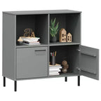 Libreria Armadio per libri con gambe in metallo Mobile contenitore OSLO Legno massello