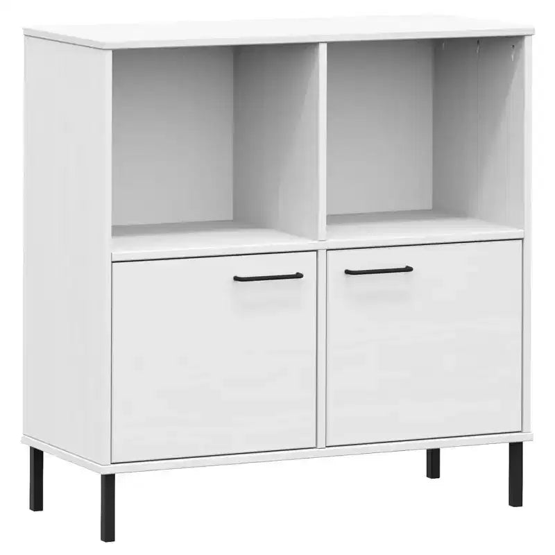 Libreria Armadio per libri con gambe in metallo Mobile contenitore OSLO Legno massello