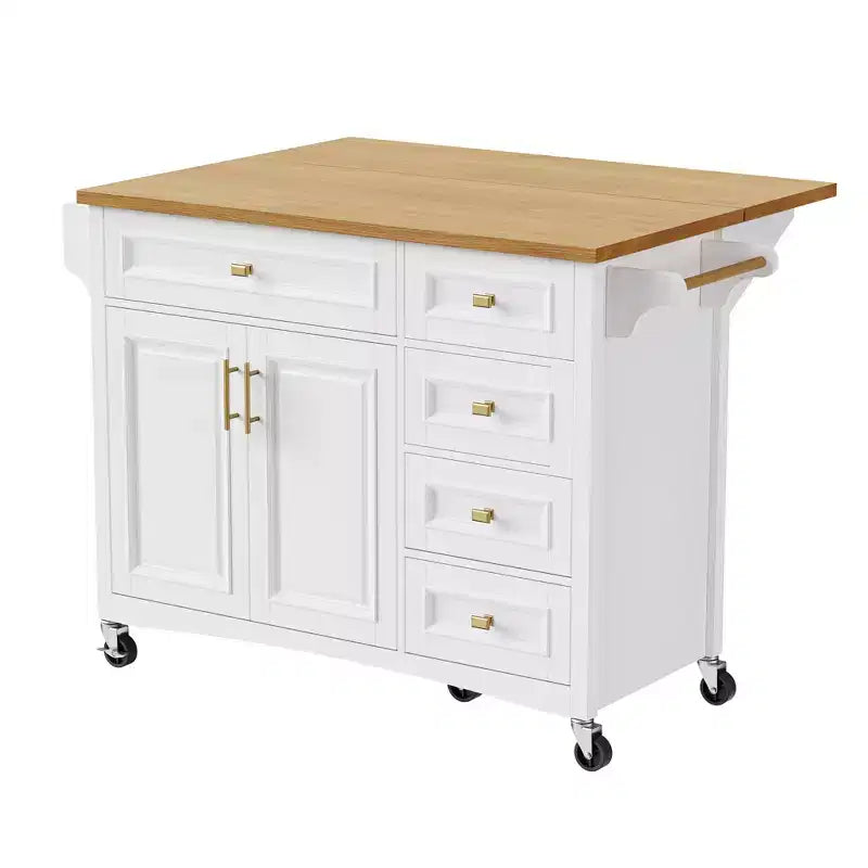 Isola cucina con ribalta, Isole cucina con ruote e cassetto, Isola cucina contenitore con ripiano regolabile