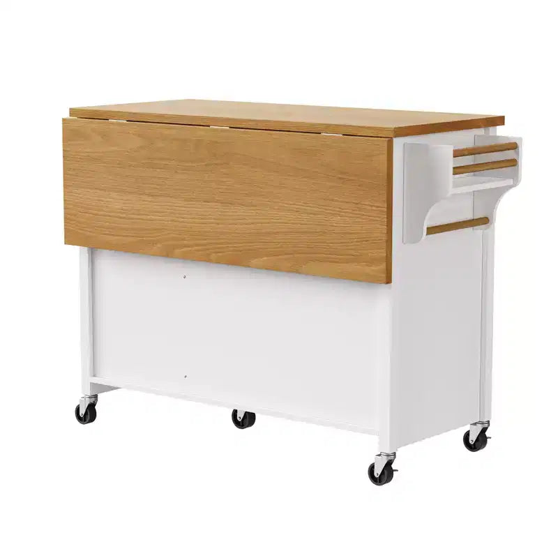 Isola cucina con ribalta, Isole cucina con ruote e cassetto, Isola cucina contenitore con ripiano regolabile