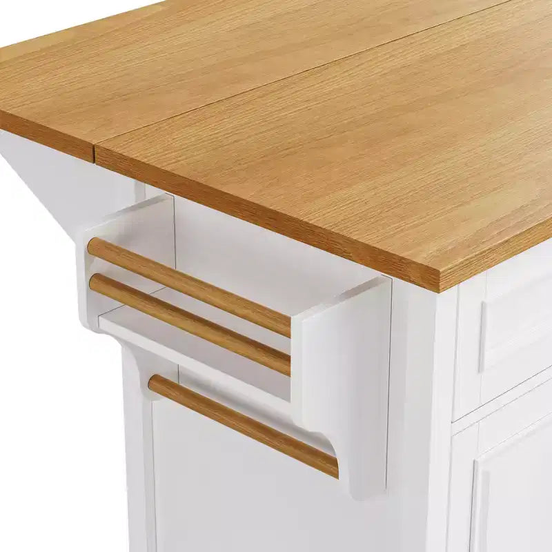 Isola cucina con ribalta, Isole cucina con ruote e cassetto, Isola cucina contenitore con ripiano regolabile