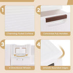 Costway 2 pz. Mobiletto Contenitore Stretto a 5 Cassetti con Ruote e Maniglie