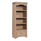 Libreria in legno Renwood 72H con cassetto portadocumenti e ripiano regolabile