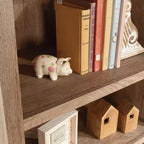 Libreria in legno Renwood 72H con cassetto portadocumenti e ripiano regolabile