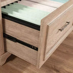 Libreria in legno Renwood 72H con cassetto portadocumenti e ripiano regolabile