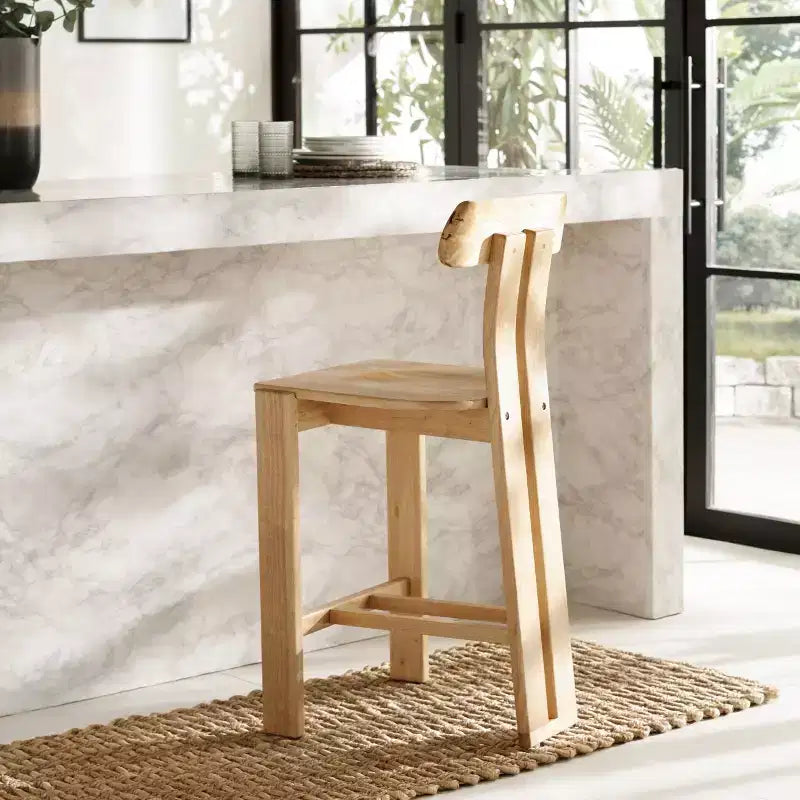Sgabello da bancone Cayde Wood - BST8801 - Safavieh
