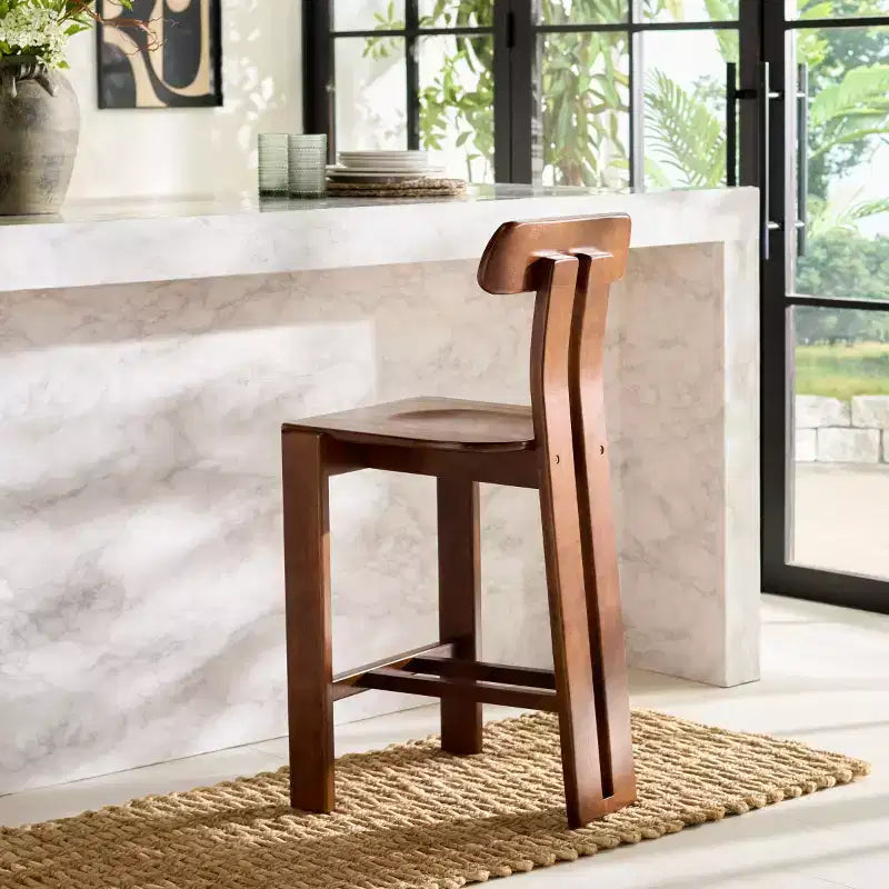 Sgabello da bancone Cayde Wood - BST8801 - Safavieh